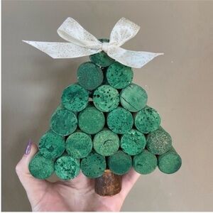 Wine cork Christmas tree holiday decor decoration hand made wine lover
